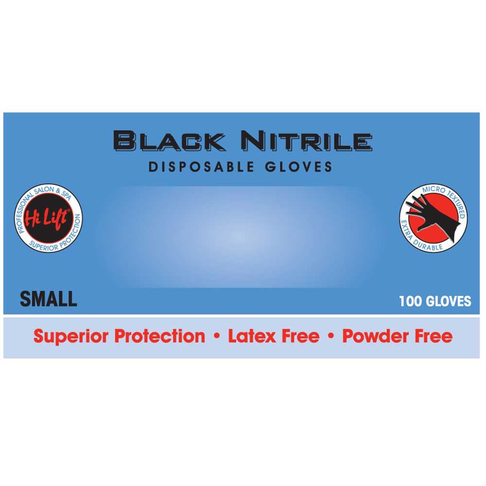 Black Nitrile Disposable Gloves 100 Small