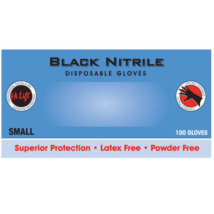 Black Nitrile Disposable Gloves 100 Small