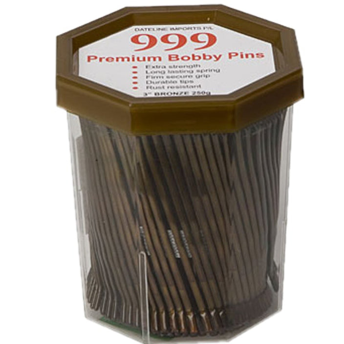 Bobby Pins 250g Tub 3" Bronze