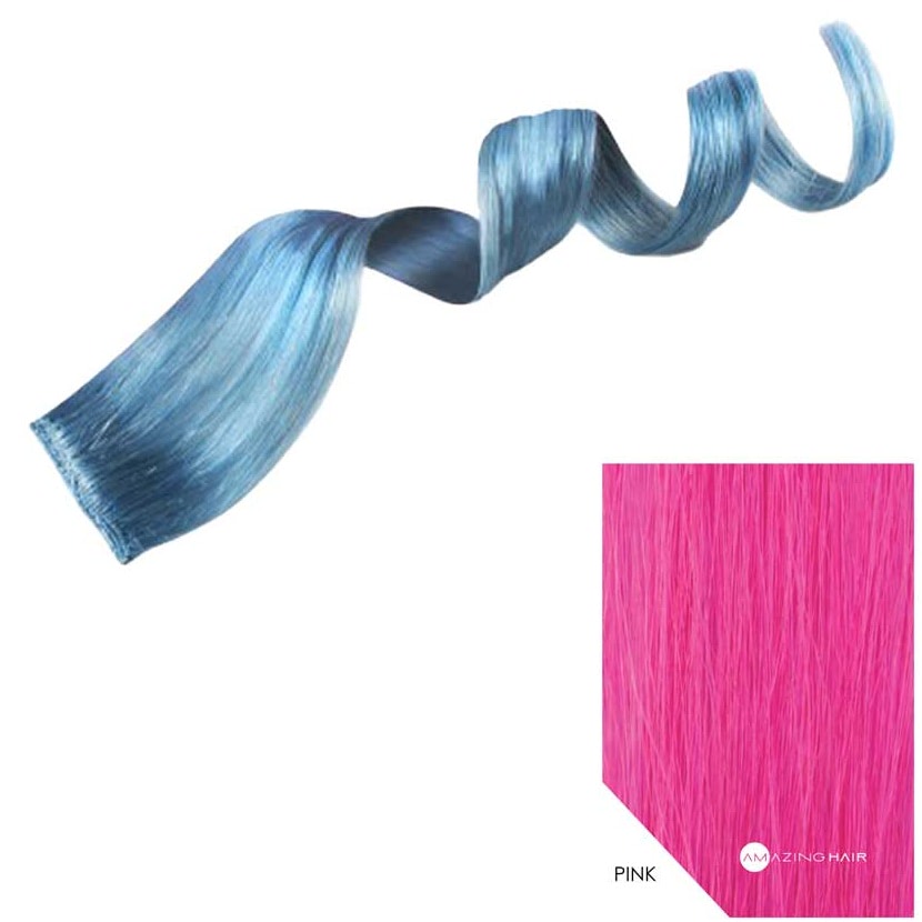 Picture of 20" Human Hair Single Clip-in - PINK