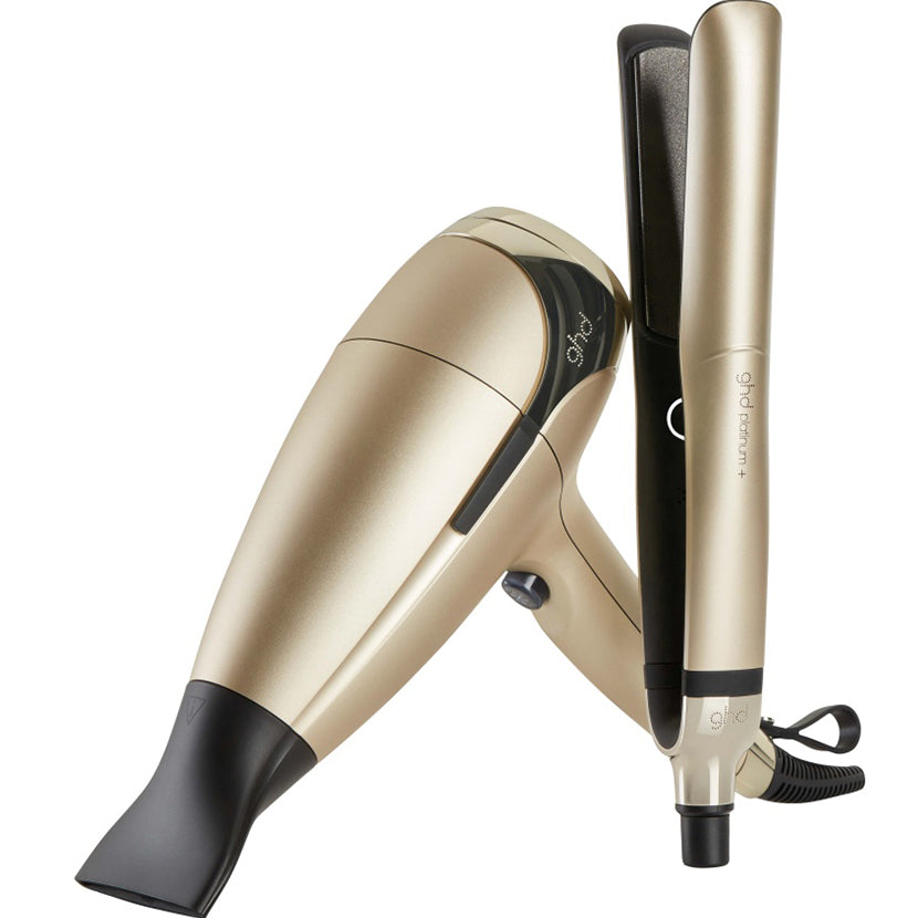 Picture of Deluxe Gift Set Platinum+ Straightener & Helios Dryer in Champagne Gold