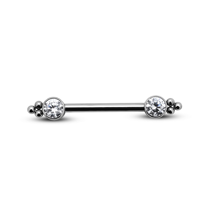 Picture of Titanium Nipple Cluster Bar - 1.6mm X 14mm