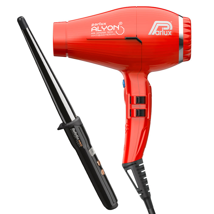 Advance Dryer Red with Free Ceramic Conical Curler 25mm-13mm