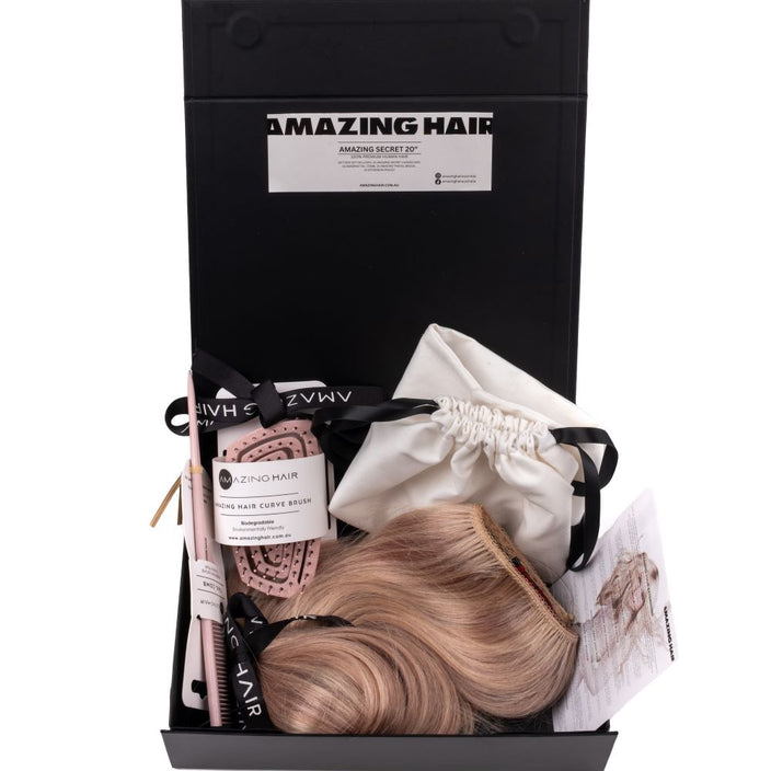 Amazing Hair Gift Box With Secret Piece 20" #27/18A Beige Blonde/Dirty Blonde