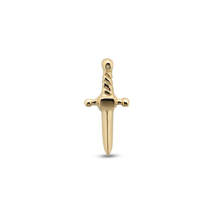 Picture of 14Kt Gold Sword Earring - 8mm Labret