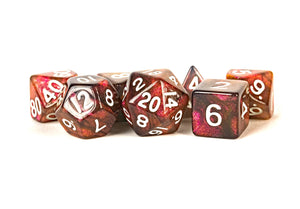 Supervolcano Stardust Acrylic Polyhedral Dice Set by FanRoll Dice - The Otaku Nook