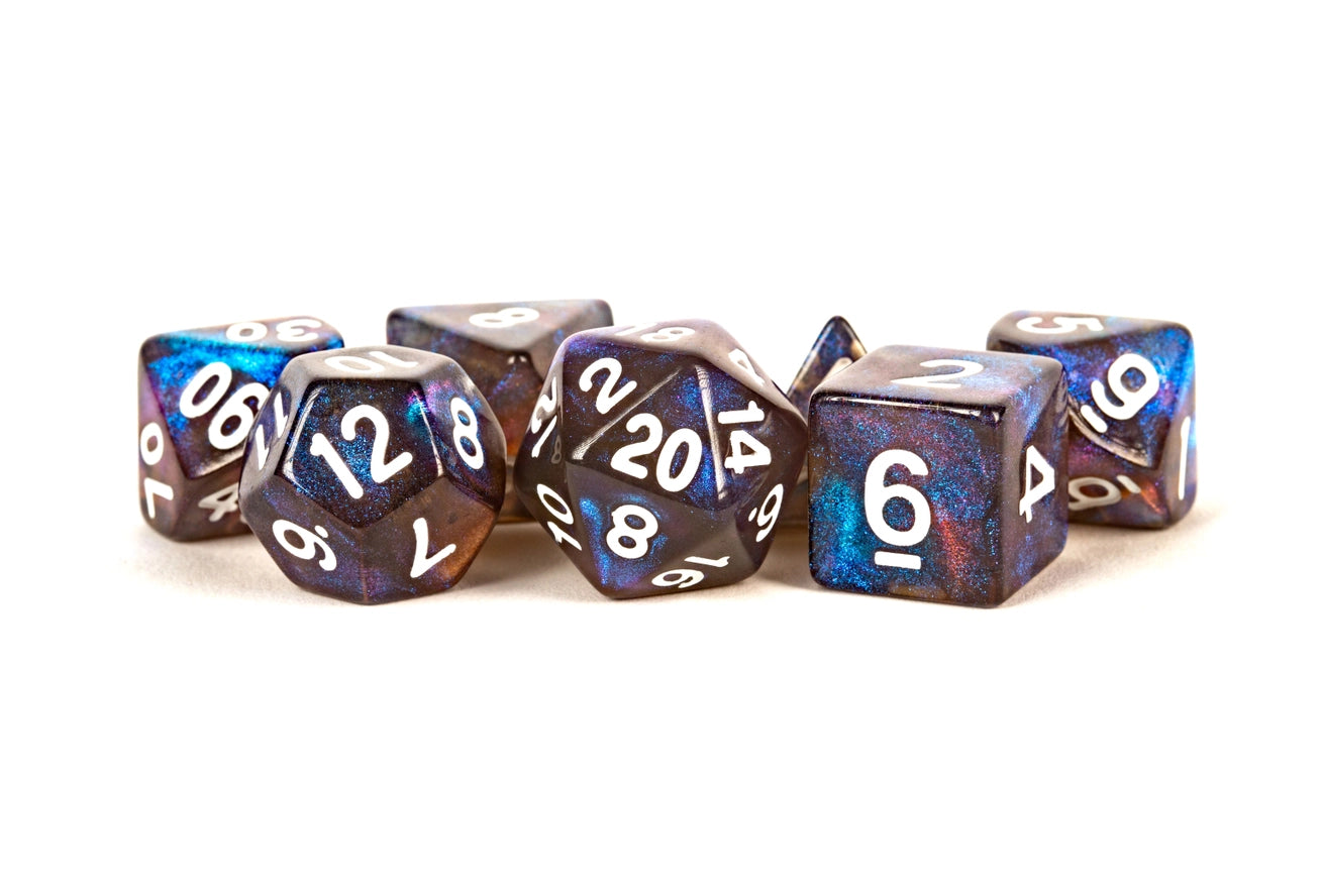 Galaxy Stardust Acrylic Polyhedral Dice Set by FanRoll Dice