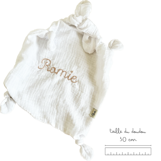 Couverture Bébé Personnalisée - Fourrure & Gaze de Coton – Stitches