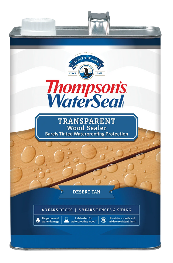 汤普森的®WaterSeal®透明木材检验员1加仑沙漠棕褐色