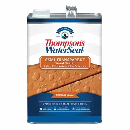 汤普森的®WaterSeal®半透明自然雪松木材检验员1加仑