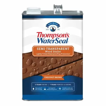 汤普森的®WaterSeal®半透明木材检验员1加仑栗棕色的