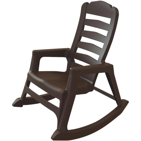 大容易土棕色树脂堆叠摇椅