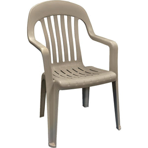 亚当斯波多贝罗树脂高背可叠起堆放的椅子上
