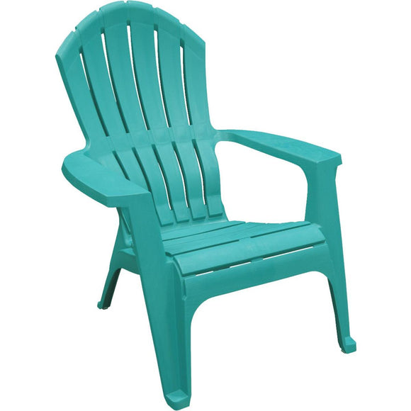 亚当斯真正舒适蓝绿色树脂阿迪朗达克椅