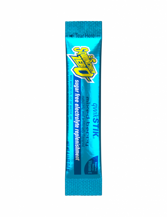 Sqwincher单Serve Qwik Stik®ZERO混合浆果0.11 Oz。