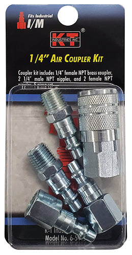 K-T工业5 Pc 1/4“耦合器套件