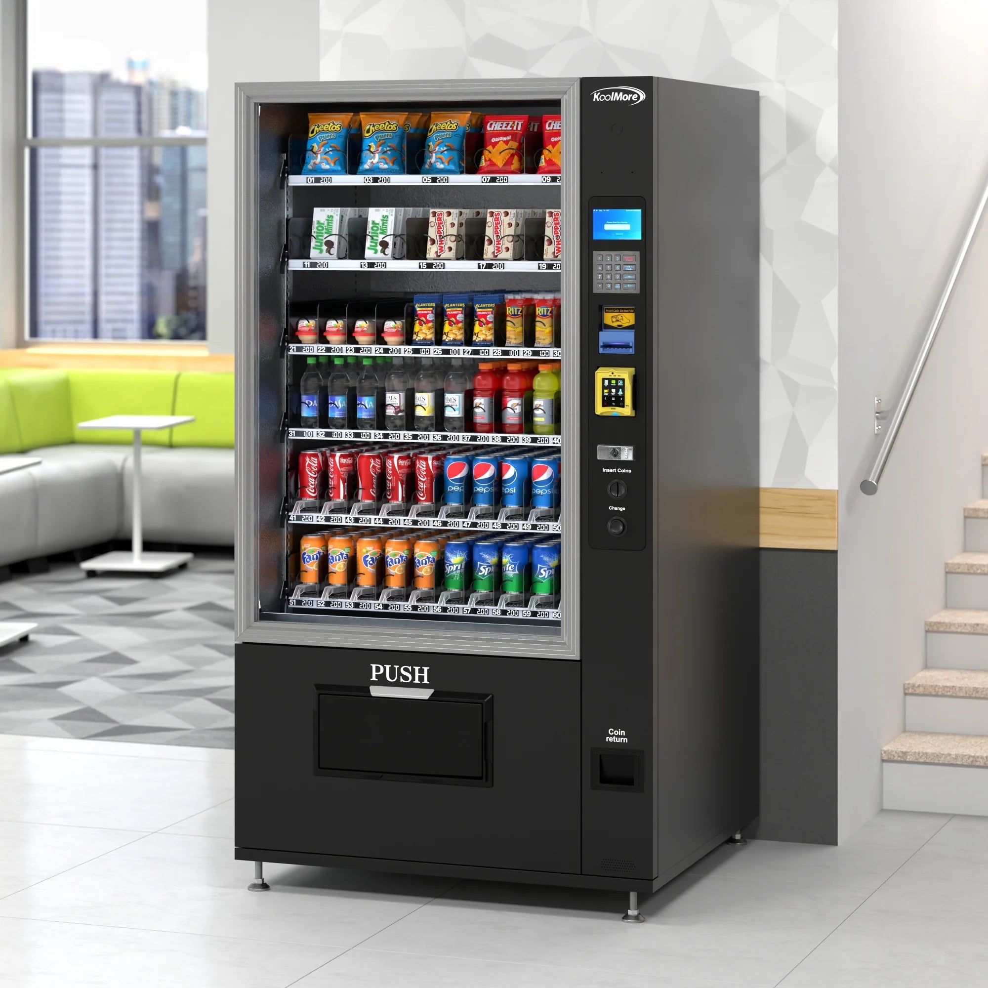 Koolmore 60 Slots Refrigerated Vending Machine w/ Coin/Bill Acceptor - Image 29