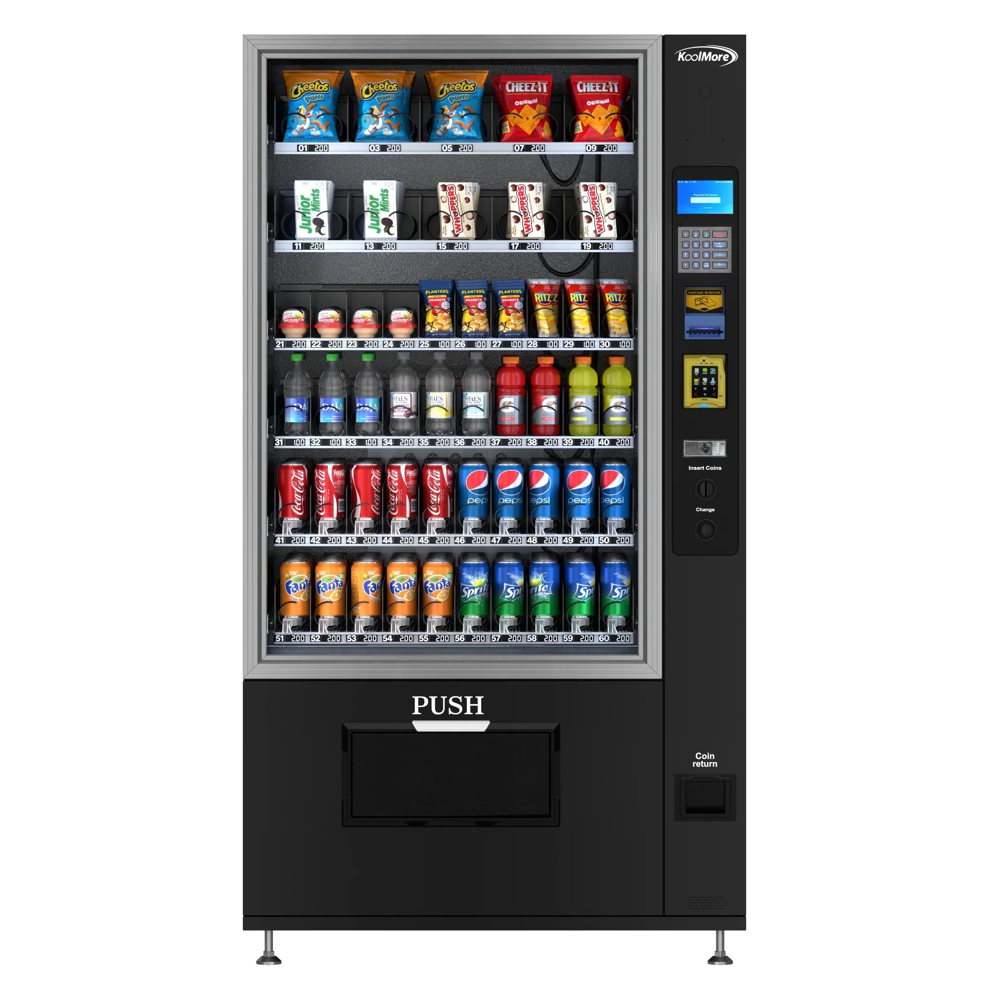 Koolmore 60 Slots Refrigerated Vending Machine w/ Coin/Bill Acceptor - Image 20