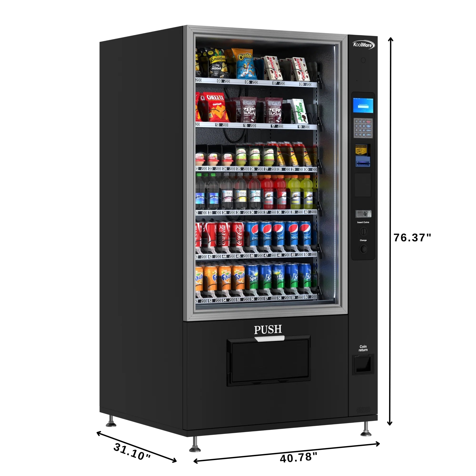 Koolmore 60 Slots Refrigerated Vending Machine w/ Coin/Bill Acceptor - Image 28