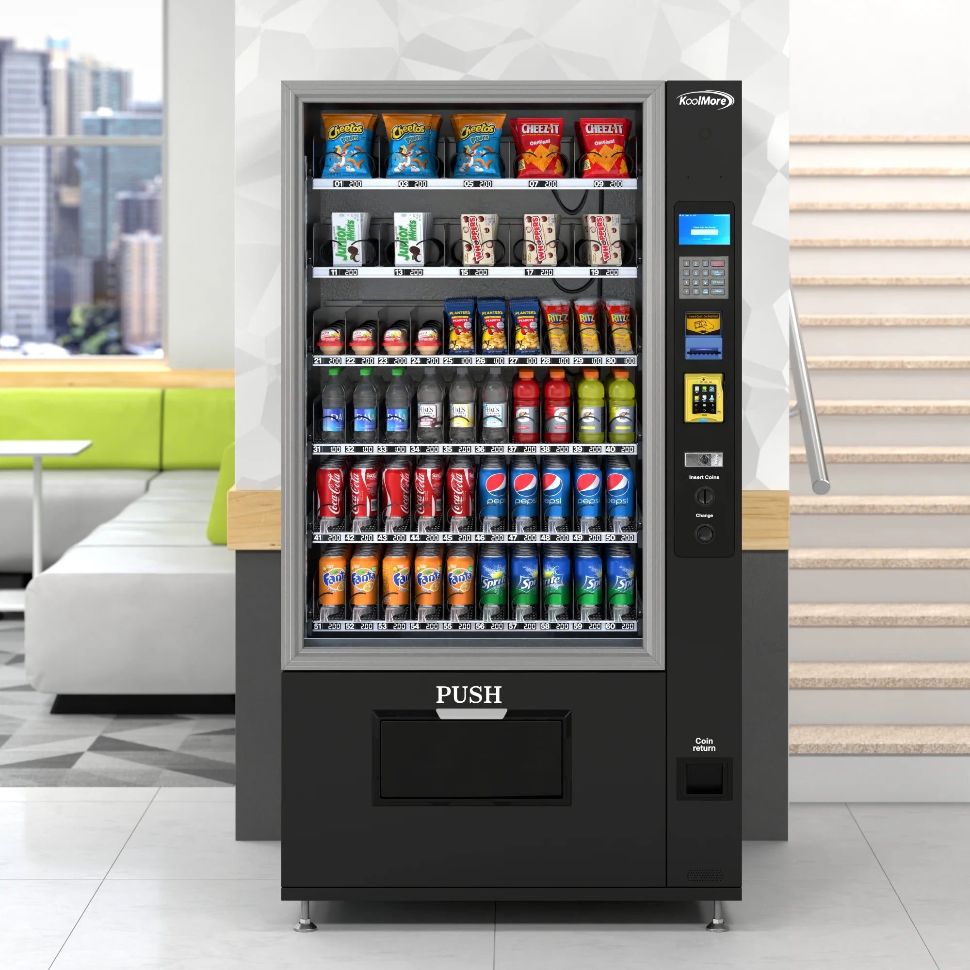 Koolmore 60 Slots Refrigerated Vending Machine w/ Coin/Bill Acceptor - Image 30