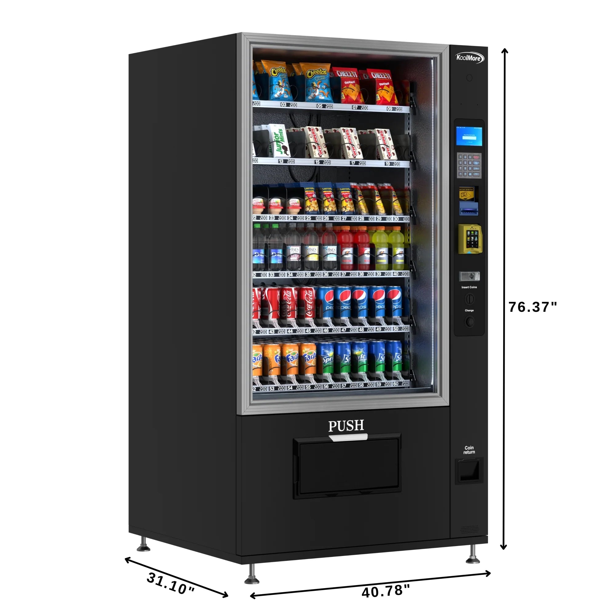 Koolmore 60 Slots Refrigerated Vending Machine w/ Coin/Bill Acceptor - Image 27