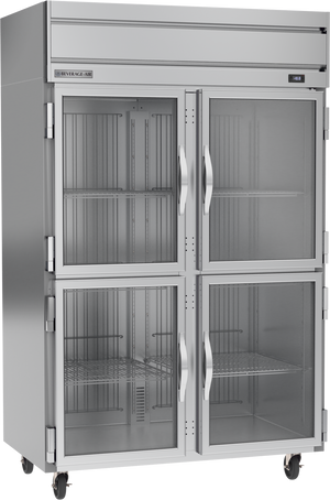 Beverage Air HFS2HC-1HG | 52" Wide 4 Glass Door Top Mount Reach-In Freezer Horizon Series - Chilly Cellar