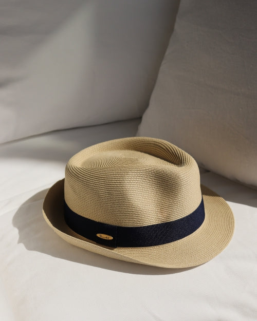 talsmand Indflydelse ordlyd Trilby straw hat, natural-rollable-OSFA-unisex hat style – Bronteshop
