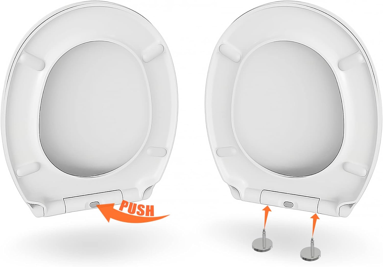 ABSENKAUTOMATIK: Nie mehr lautes Zuknallen - Dank der doppelten Absenkautomatik schließt der robuste Deckel sowie Brille sanft und leise. Somit sind die Finger auch vor Einklemmen geschützt.
