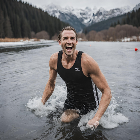 Man on a Cold Plunge