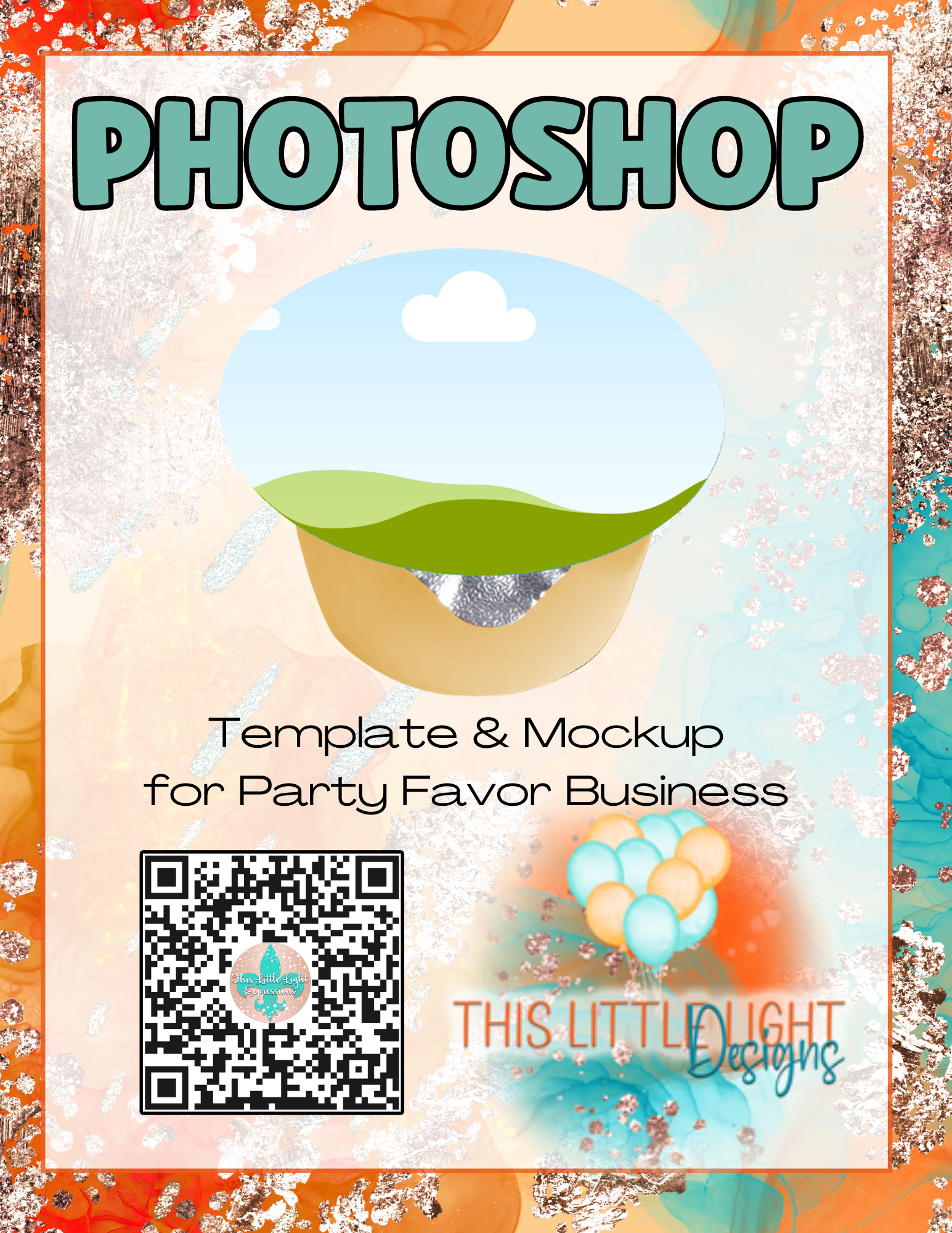 Applesauce Lid Labels l Template and Mockup for Photoshop | Digital Download