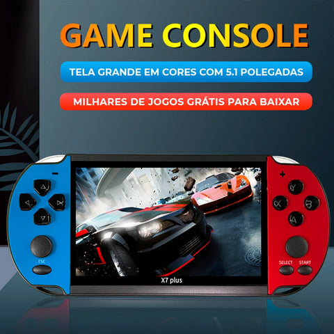 Compra online de X7 plus 5 1 Polegada versão dupla console de