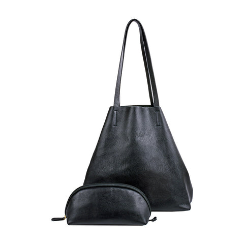 hidesign kester black leather handbag