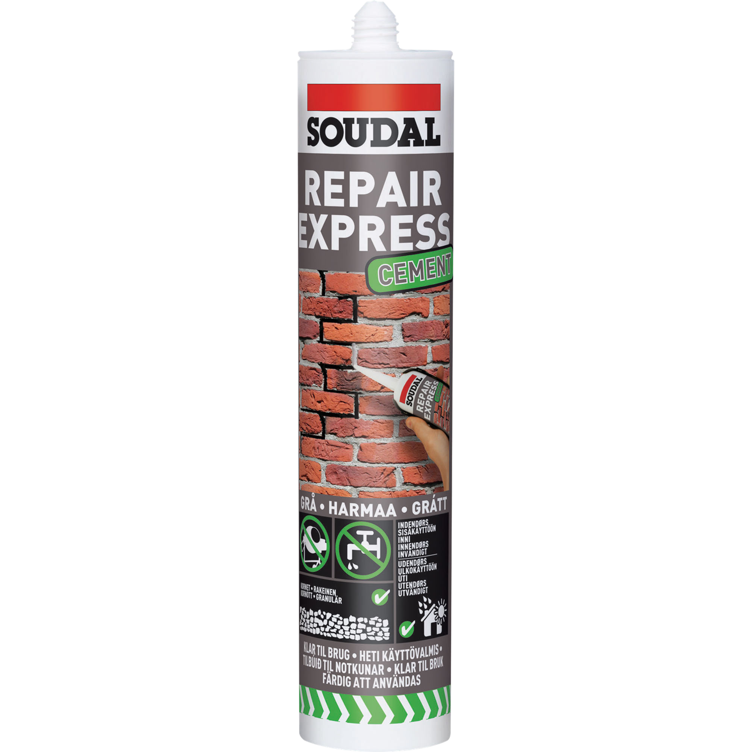 Billede af SOUDAL Repair Express Cement 300ml grå