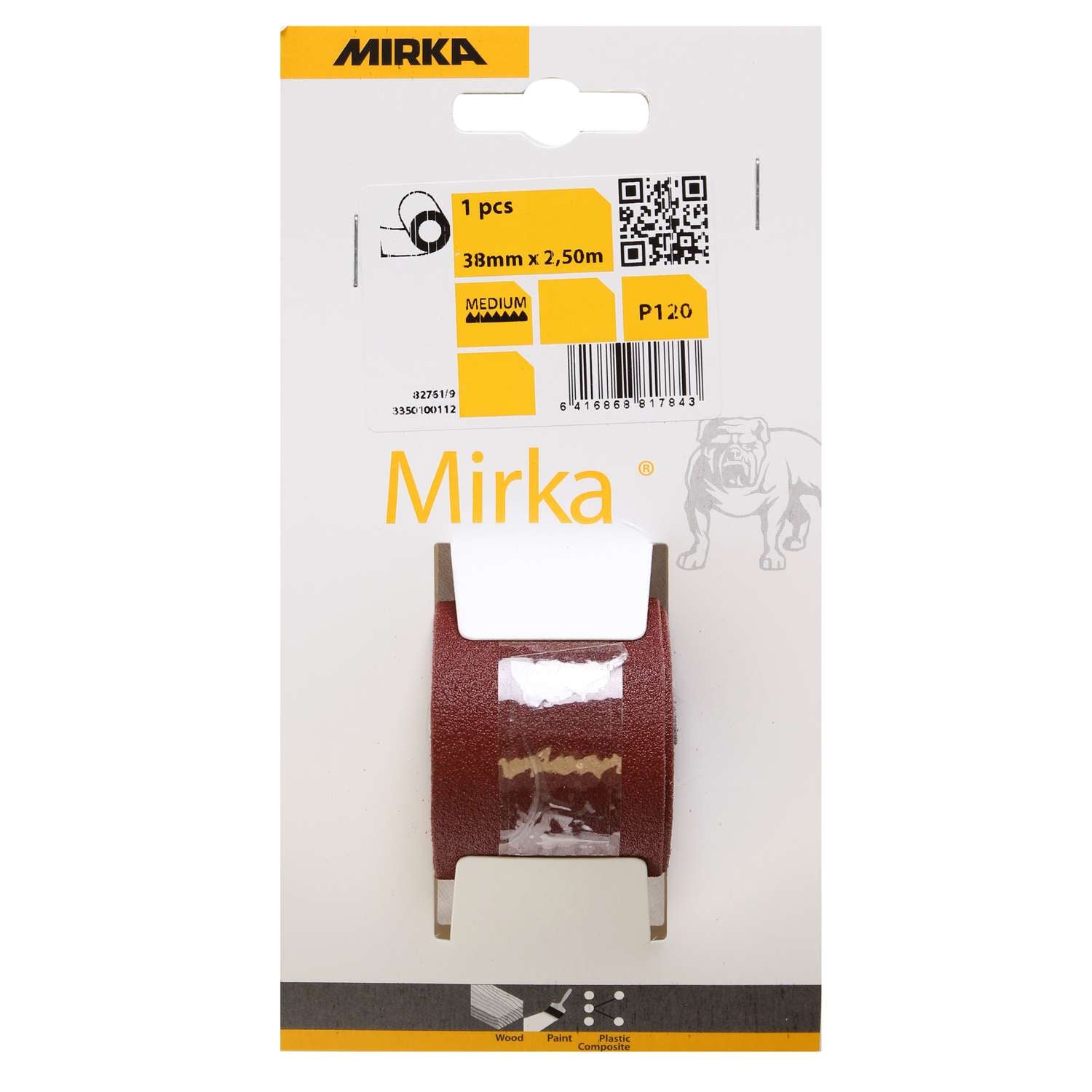 Se MIRKA Sliberulle, ALOX 2,5m 38mm - K80 hos Toolster.dk