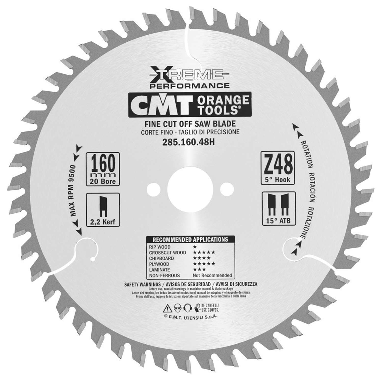 Billede af CMT Rundsavsklinge 160x2,2x20 Z48 W hos Toolster.dk