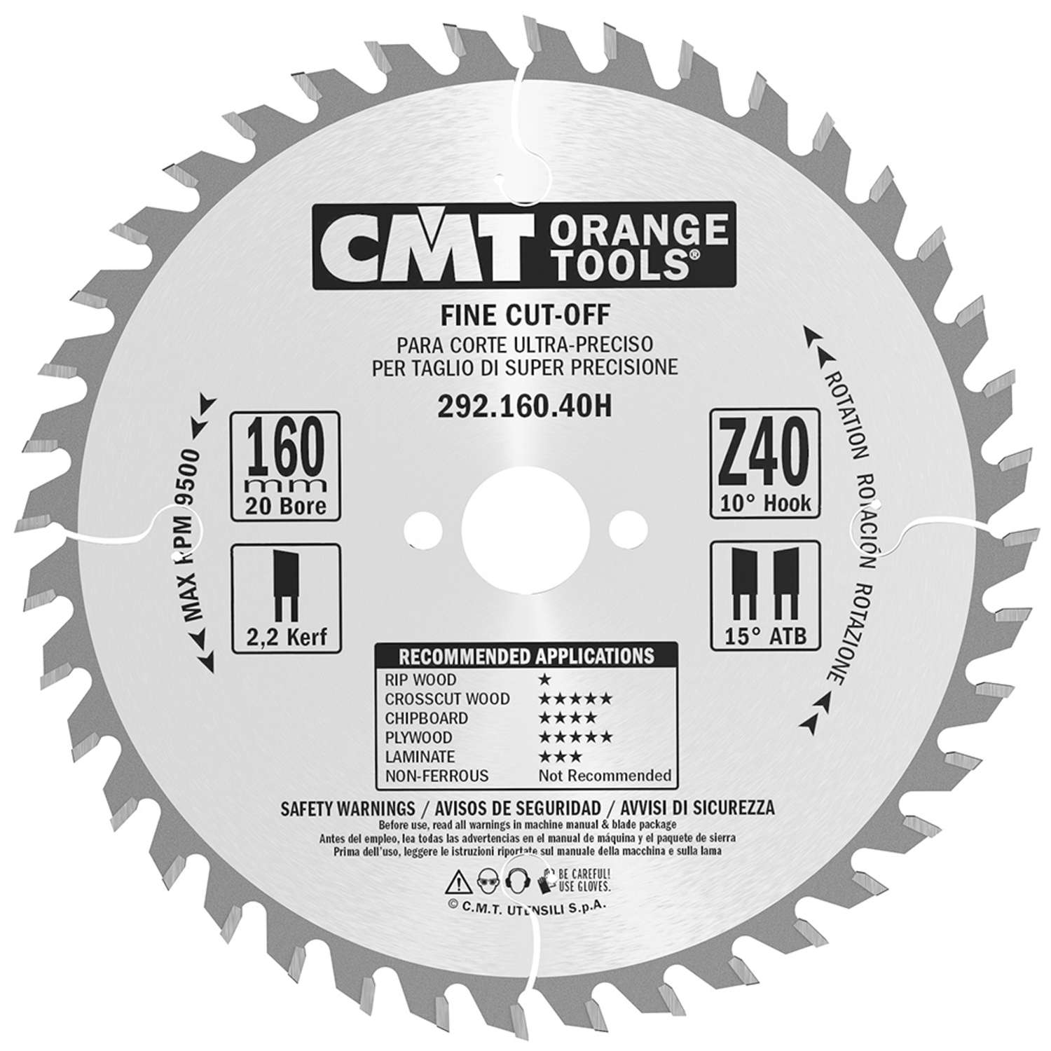 Billede af CMT Rundsavsklinge 120x1,8x20 Z40 W