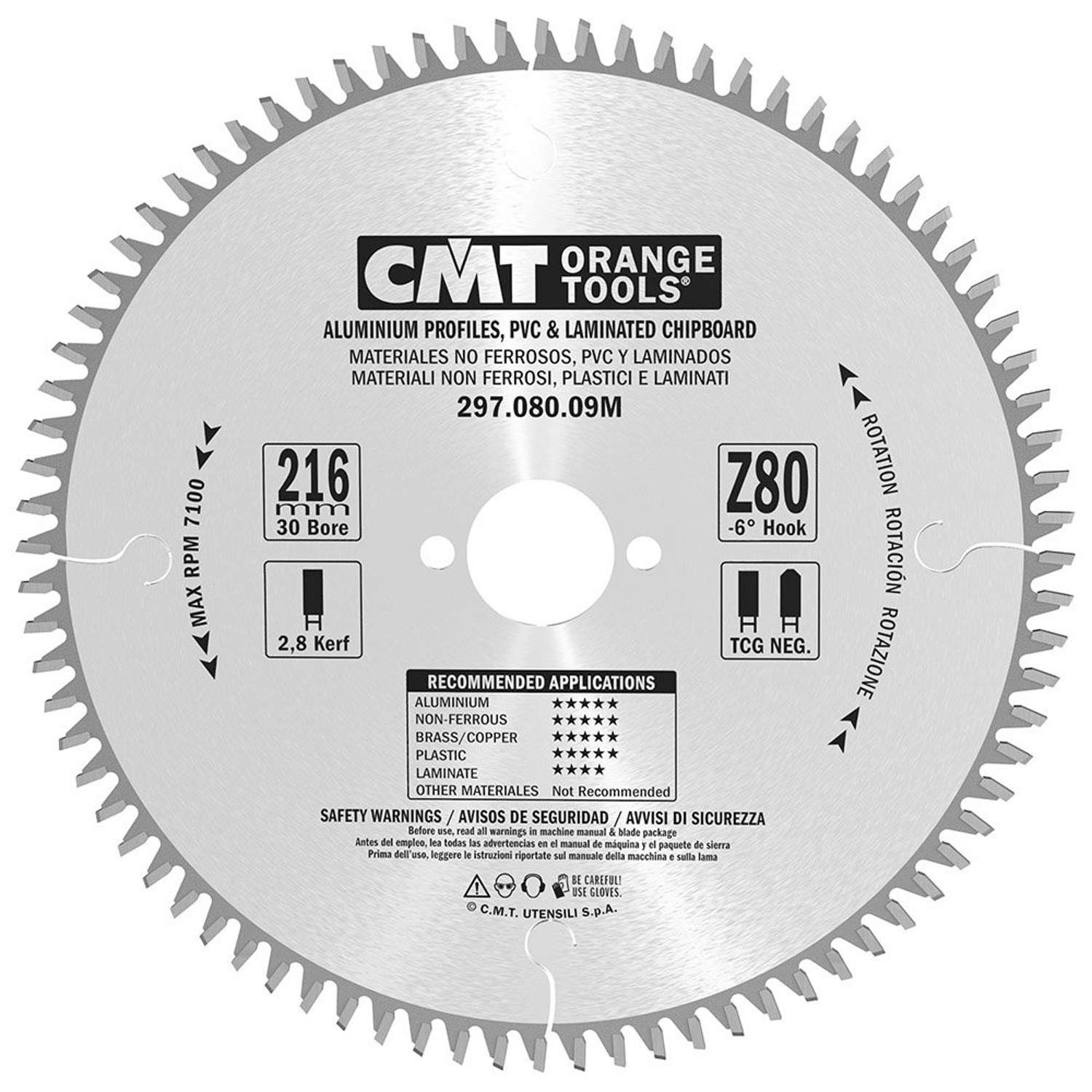 Billede af CMT Rundsavsklinge 216x3,2x30 Z64 NE NEG