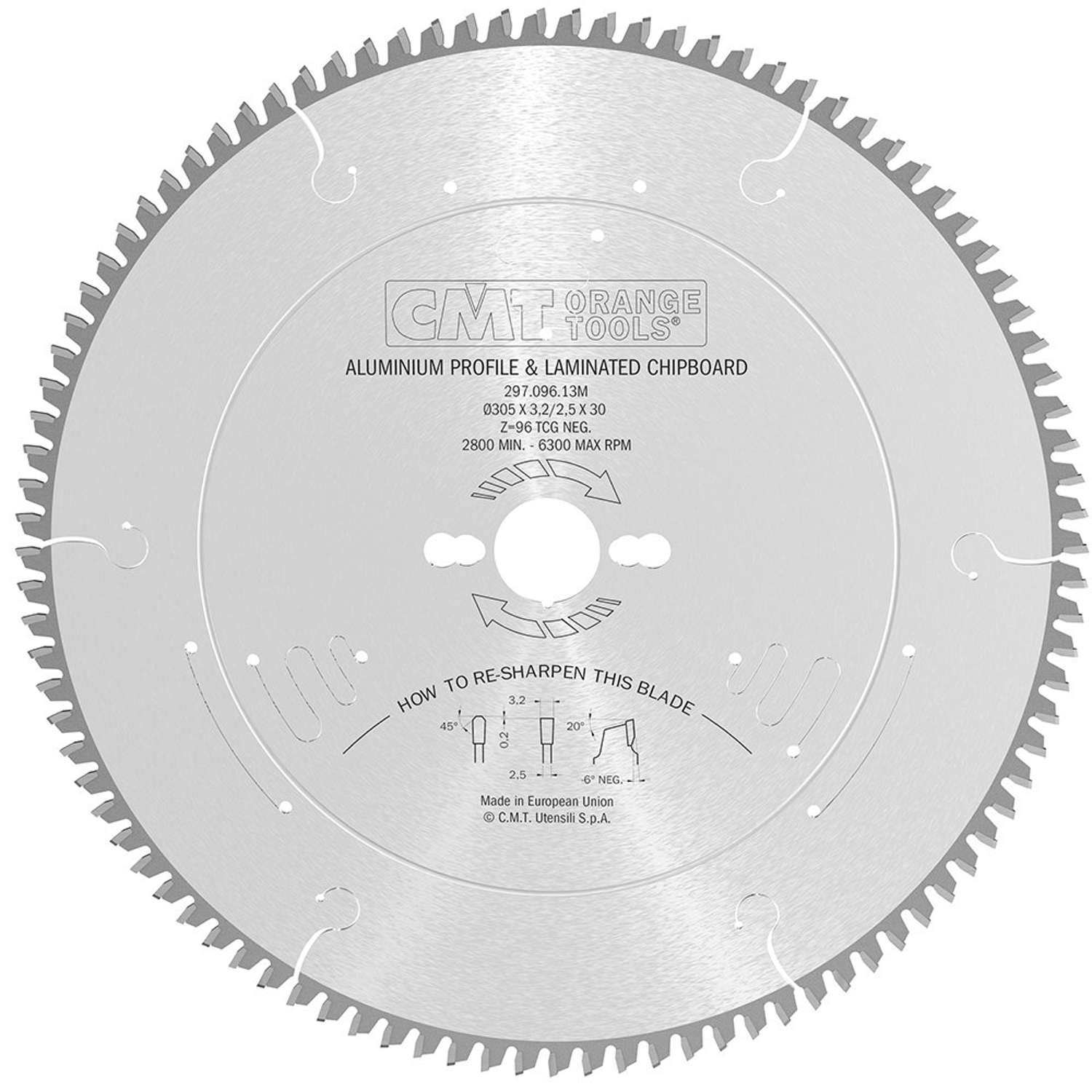 Billede af CMT Rundsavsklinge 305x3,2x30 Z96 NE NEG hos Toolster.dk