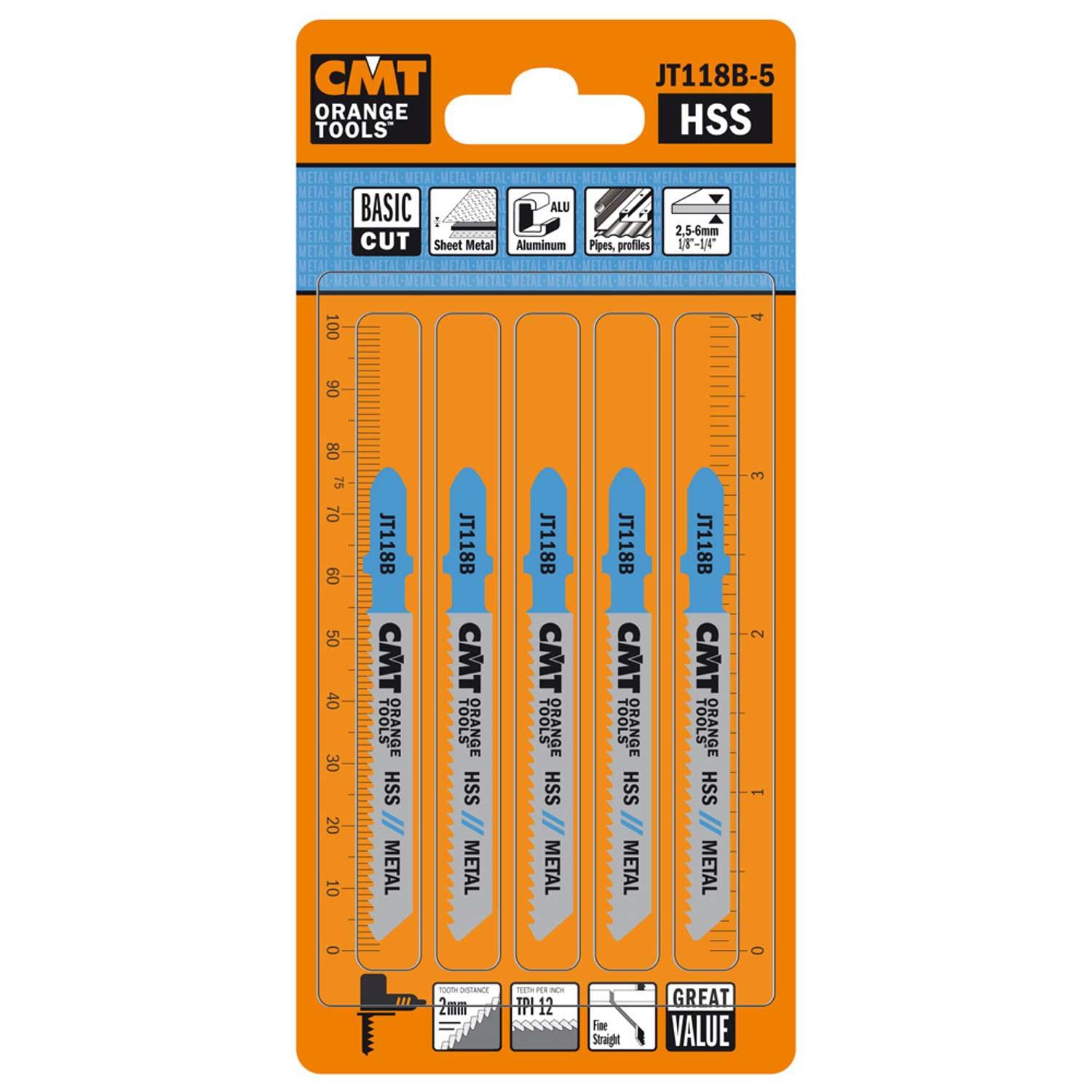 Billede af CMT Stiksavklinge 50mm HSS Metal Basic JT118B-5 hos Toolster.dk