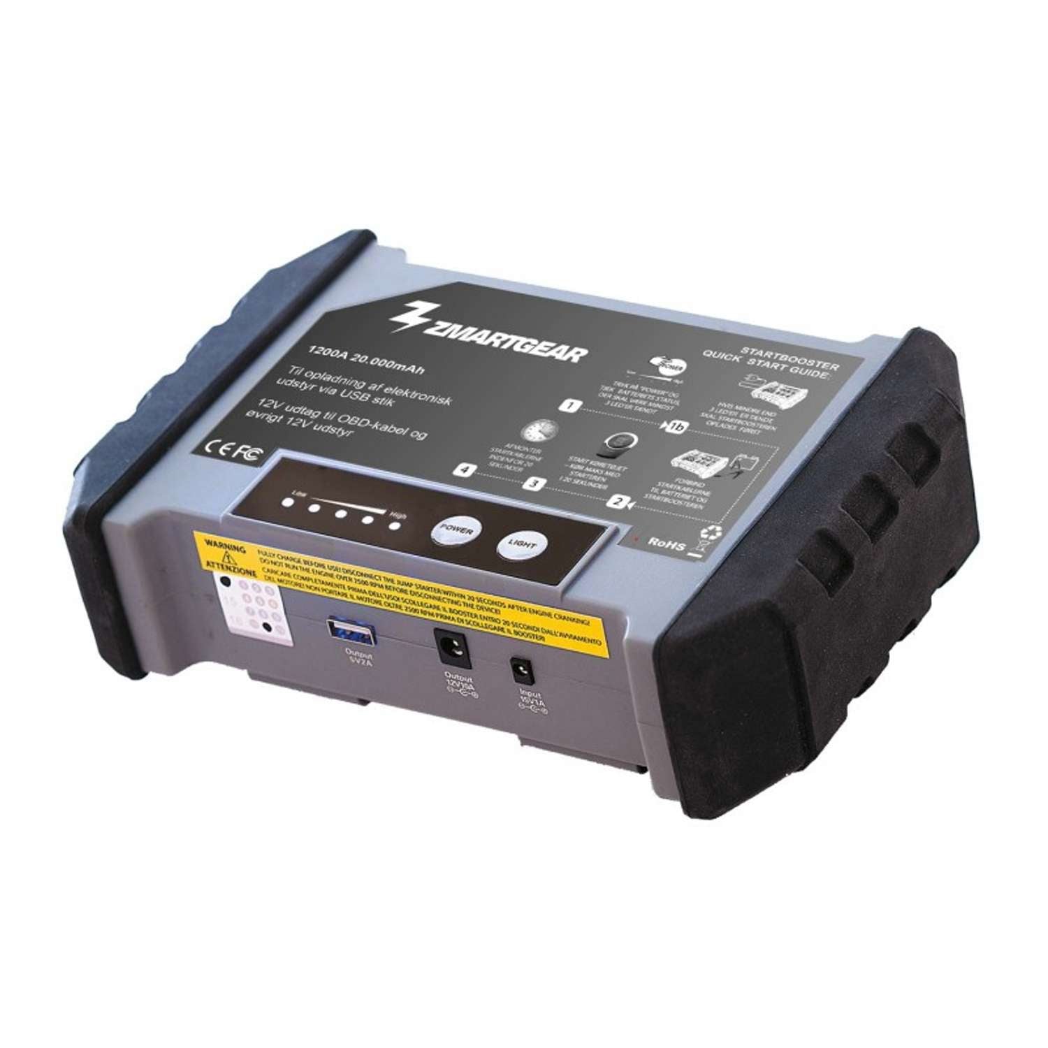 Se Zmartgear Booster 12V/1200A/20.000 MAH Proff. hos Toolster.dk