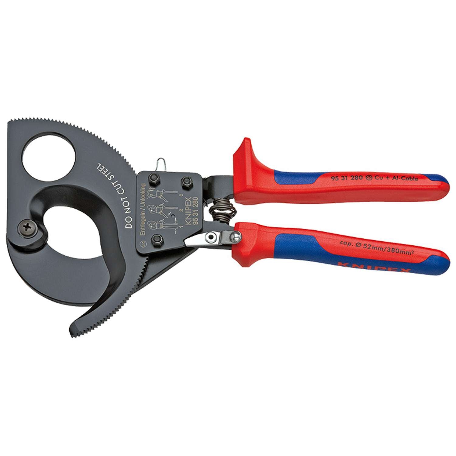 12: Knipex kabelsaks m/skralde ø52mm 9531 280