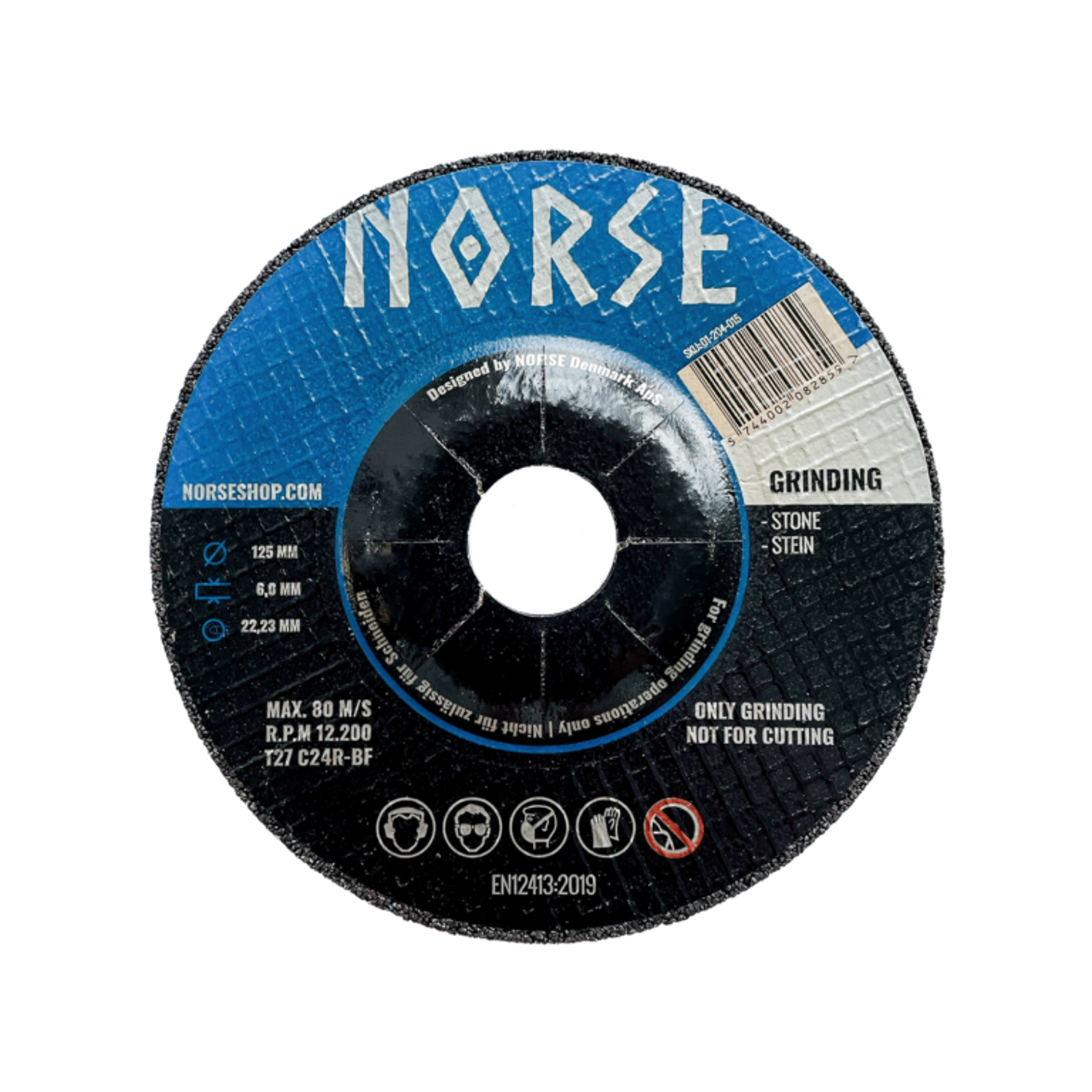 NORSE Slibeskive Grinding Disc 125Ã6,0Ã22,23mm Stone