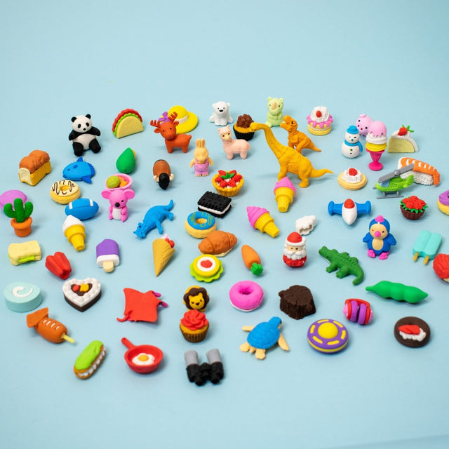 60 PCs Cute 3D Puzzle Erasers for Kids