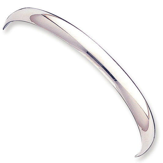 Sterling Silver 6.25mm Solid Polished Plain Slip-On Bangle Bracelet