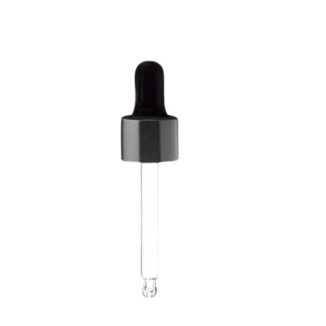 10 ml Glass Dropper Cap Black