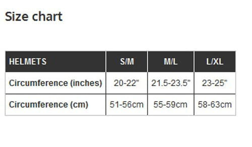 Endura Helmet Size Guide