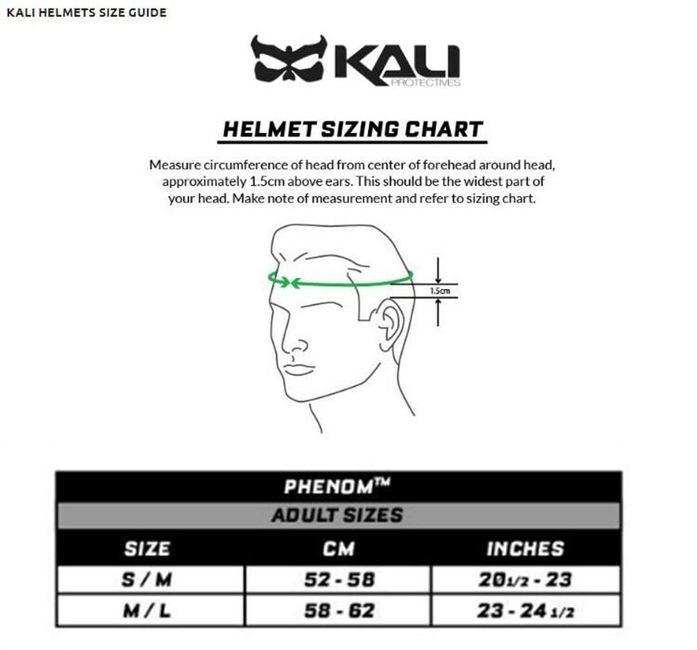 KALI HELMETS Size Guide