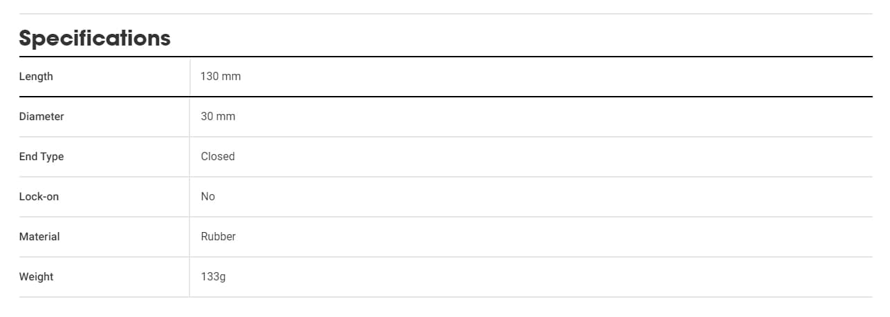 BONTI XR ELITE GRIP Size Guide