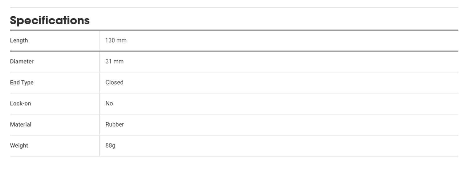 BONTI XR TRAIL COMP GRIP Size Guide