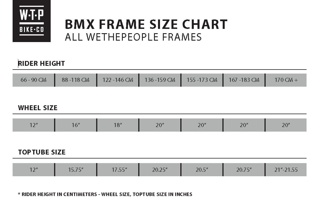 WeThePeople Size Guide